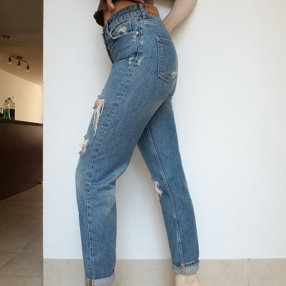 🌊 Zara high rise ripped jeans - Picture 5 of 16